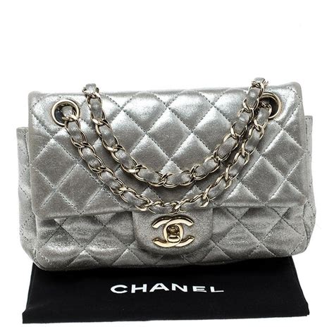 silver chanel classic flap|chanel classic flap bag price.